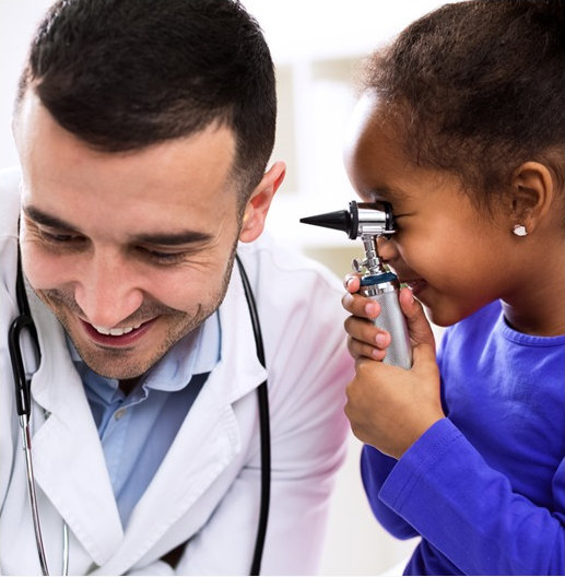 Young doctor with diverse young patient