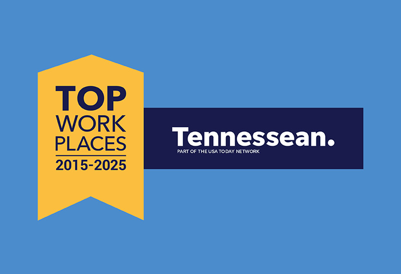 Top Work Places Award by The Tennessean
